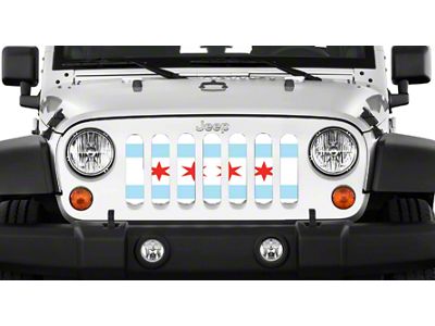 Grille Insert; Chicago Proud (87-95 Jeep Wrangler YJ)