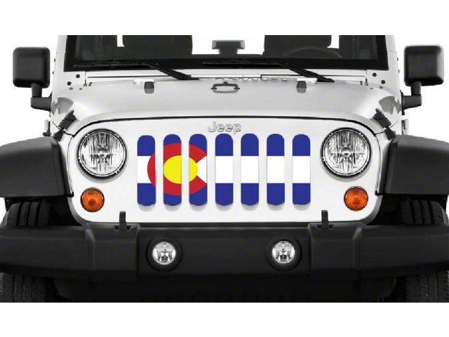 Grille Insert; Colorado State Flag (87-95 Jeep Wrangler YJ)