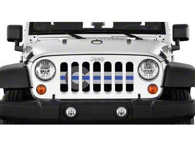 Grille Insert; Colorado Tactical Back the Blue (76-86 Jeep CJ5 & CJ7)