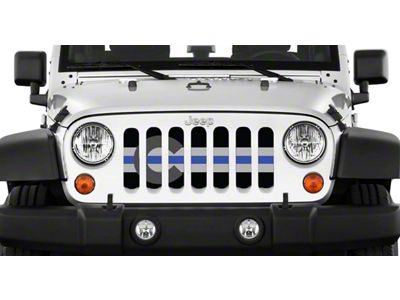 Grille Insert; Colorado Tactical Back the Blue (87-95 Jeep Wrangler YJ)
