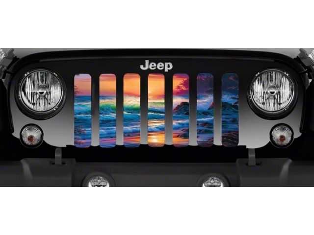 Grille Insert; Colorful Beach (76-86 Jeep CJ5 & CJ7)