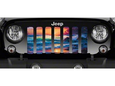 Grille Insert; Colorful Beach (87-95 Jeep Wrangler YJ)