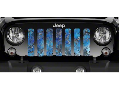 Grille Insert; Dirty Girl Blue Undertow Woodland Camo (97-06 Jeep Wrangler TJ)