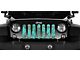 Grille Insert; Dirty Girl Teal Serenity Woodland Camo (76-86 Jeep CJ5 & CJ7)