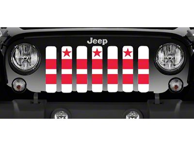 Grille Insert; District of Columbia Flag (76-86 Jeep CJ5 & CJ7)