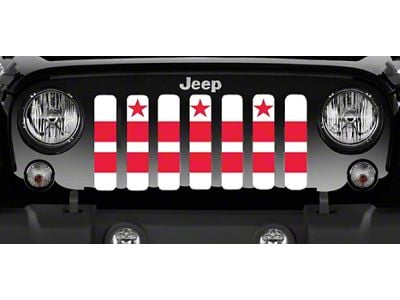 Grille Insert; District of Columbia Flag (97-06 Jeep Wrangler TJ)