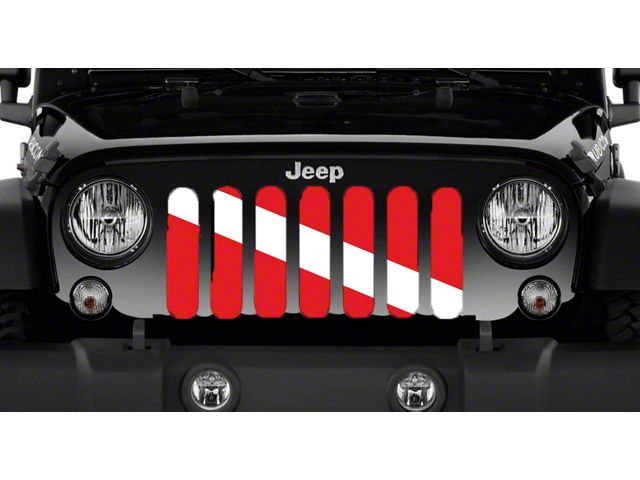 Grille Insert; Diver Down (87-95 Jeep Wrangler YJ)