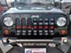 Grille Insert; Fireman Red Line on a Black and Light Gray (07-18 Jeep Wrangler JK)