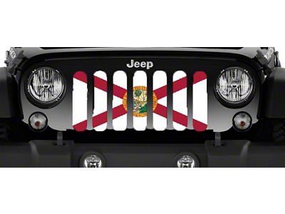 Grille Insert; Florida State Flag (18-24 Jeep Wrangler JL w/o TrailCam)
