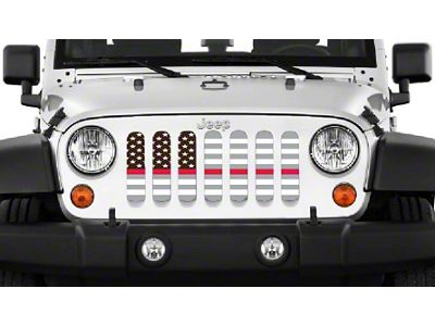 Grille Insert; Ghost Tactical Back the Fire Department (07-18 Jeep Wrangler JK)