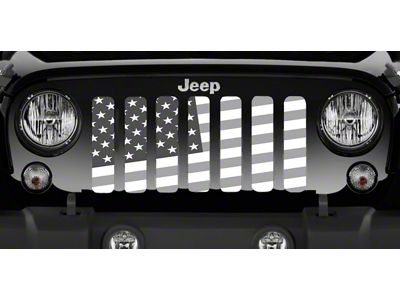 Grille Insert; Ghost Tactical Slanted American Flag (07-18 Jeep Wrangler JK)