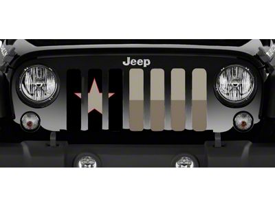 Grille Insert; Gobi Texas Flag (18-24 Jeep Wrangler JL w/o TrailCam)