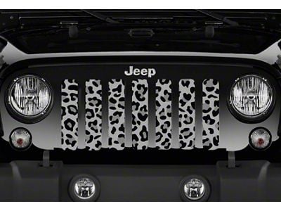 Grille Insert; Gray Leopard Print (87-95 Jeep Wrangler YJ)