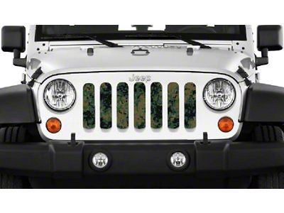 Grille Insert; Green Digi Camo (76-86 Jeep CJ5 & CJ7)