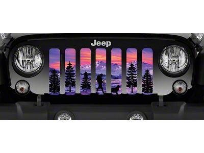 Grille Insert; Hiker Purple Mountain (18-25 Jeep Wrangler JL w/o TrailCam)