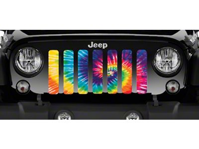 Grille Insert; Hippie Life Tie Dye (18-25 Jeep Wrangler JL w/o TrailCam)