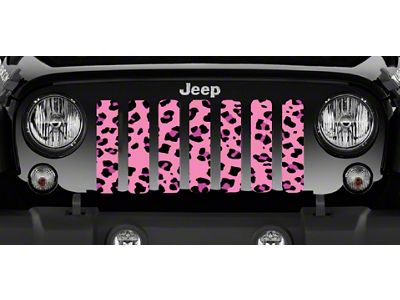 Grille Insert; Lady Leopard Print (76-86 Jeep CJ5 & CJ7)