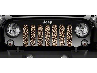 Grille Insert; Leopard Animal Print (76-86 Jeep CJ5 & CJ7)