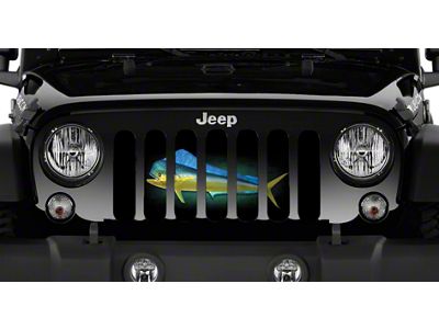 Grille Insert; Mahi Mahi Fish (18-24 Jeep Wrangler JL w/o TrailCam)