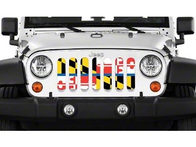 Grille Insert; Maryland Back the Blue (76-86 Jeep CJ5 & CJ7)