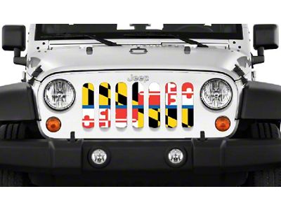 Grille Insert; Maryland Back the Blue (87-95 Jeep Wrangler YJ)
