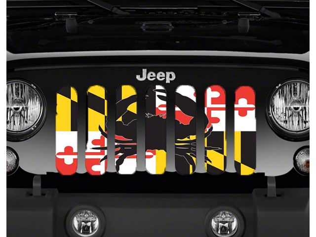 Grille Insert; Maryland Crab Flag (07-18 Jeep Wrangler JK)