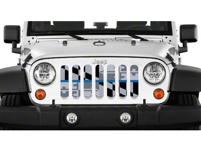Grille Insert; Maryland Tactical Back the Blue (87-95 Jeep Wrangler YJ)