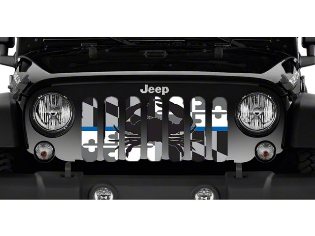 Grille Insert; Maryland Tactical Crab Back the Blue (97-06 Jeep Wrangler TJ)