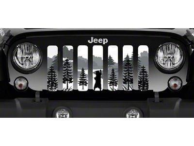 Grille Insert; Mountain Bear (18-24 Jeep Wrangler JL w/o TrailCam)