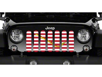Grille Insert; Navy Jack (18-24 Jeep Wrangler JL w/o TrailCam)