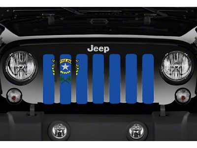 Grille Insert; Nevada State Flag (76-86 Jeep CJ5 & CJ7)