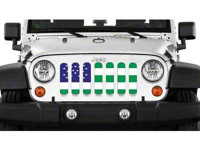 Grille Insert; NYPD Flag (76-86 Jeep CJ5 & CJ7)