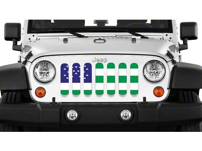 Grille Insert; NYPD Flag (18-24 Jeep Wrangler JL w/o TrailCam)