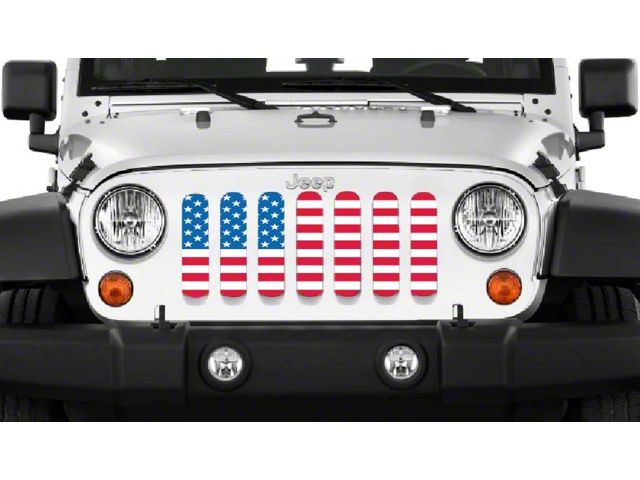 Grille Insert; Old Glory (76-86 Jeep CJ5 & CJ7)