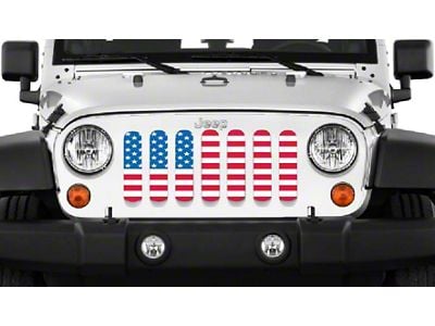 Grille Insert; Old Glory (87-95 Jeep Wrangler YJ)