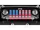 Grille Insert; Old Glory Red Line (76-86 Jeep CJ5 & CJ7)