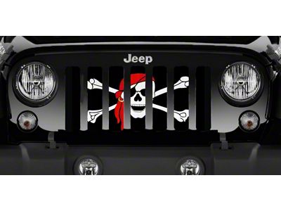 Grille Insert; One Eye Jack Pirate Flag (07-18 Jeep Wrangler JK)