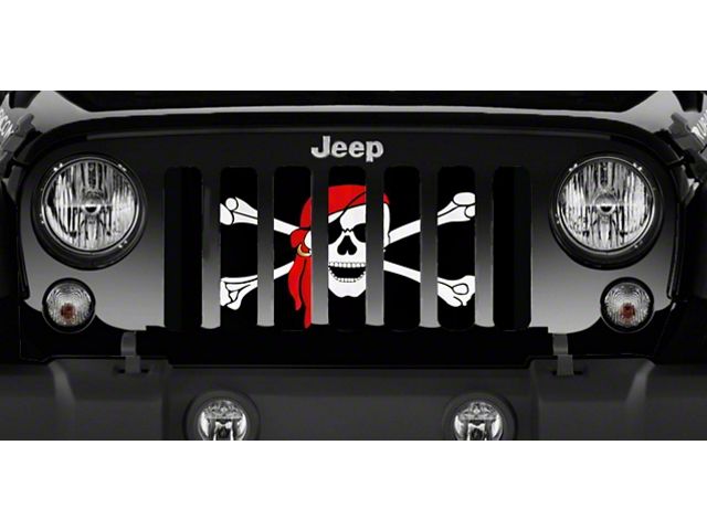 Grille Insert; One Eye Jack Pirate Flag (07-18 Jeep Wrangler JK)