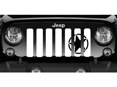 Grille Insert; Oscar Mike Black (76-86 Jeep CJ5 & CJ7)