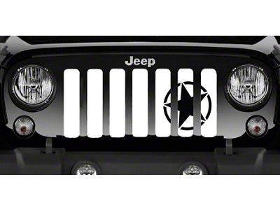 Grille Insert; Oscar Mike Black (18-24 Jeep Wrangler JL w/o TrailCam)
