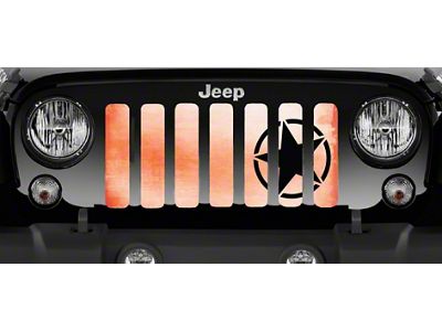 Grille Insert; Oscar Mike Orange Ombre (76-86 Jeep CJ5 & CJ7)