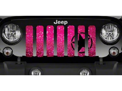 Grille Insert; Oscar Mike Pink Fleck (76-86 Jeep CJ5 & CJ7)