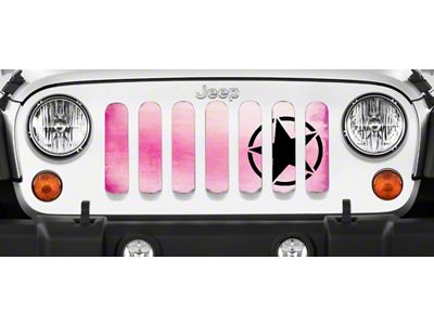 Grille Insert; Oscar Mike Pink Ombre (76-86 Jeep CJ5 & CJ7)