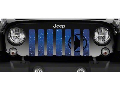 Grille Insert; Oscar Mike Royal Blue (18-24 Jeep Wrangler JL w/o TrailCam)