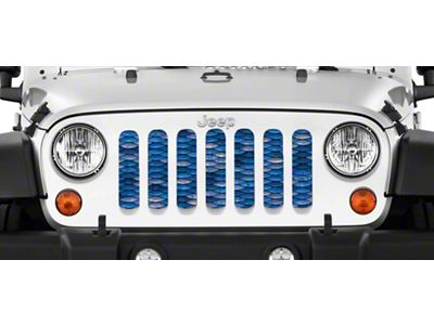 Grille Insert; Pastel Mermaid Scales (76-86 Jeep CJ5 & CJ7)