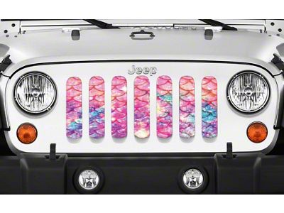 Grille Insert; Peach Mermaid Scales (76-86 Jeep CJ5 & CJ7)