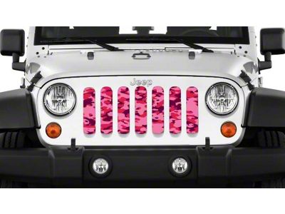 Grille Insert; Pink Out Camo (76-86 Jeep CJ5 & CJ7)