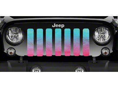 Grille Insert; Pink and Teal Ombre (76-86 Jeep CJ5 & CJ7)