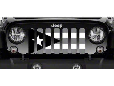 Grille Insert; Puerto Rico Tactical Flag (18-24 Jeep Wrangler JL w/o TrailCam)