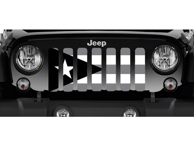 Grille Insert; Puerto Rico Tactical Flag (87-95 Jeep Wrangler YJ)